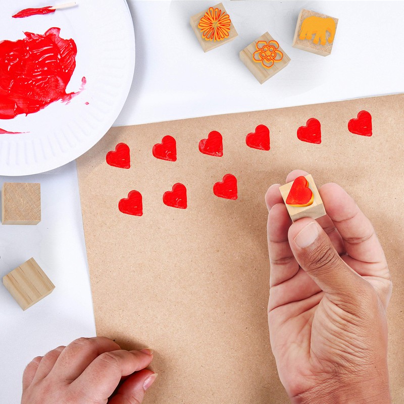 Kurtzy Small Wooden Cubes (60 Pack) - 2 x 2