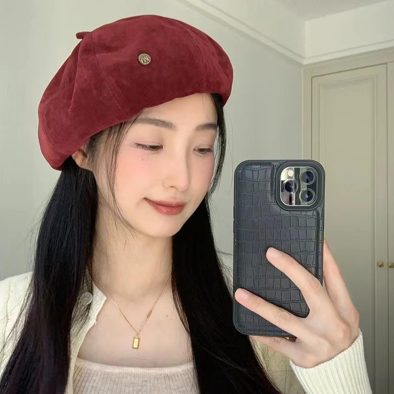 CSILOVEE Beret Hat, Women's Hat, Stylish, Simple, Octagonal, Hair, Warm,