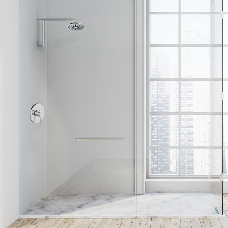 Design House 582718-PC Ian Modern 8-inch 2-Function Showerhead, Polished Chrome