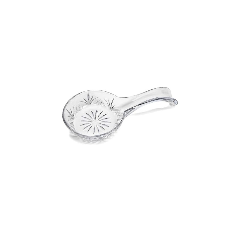Godinger Spoon Rest Kitchen Counters, Crystal Glass Spoon Holder Rest