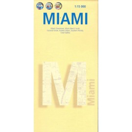 Map of Miami, FL, Laminated & Folded by Borch Maps