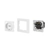 LogiLink PA0253 Flush-Mounted Socket, Protective Contact (1x CEE 7/3), 1x