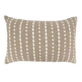 SARO LIFESTYLE Stitched Stripe Throw Pillow with Down Filling