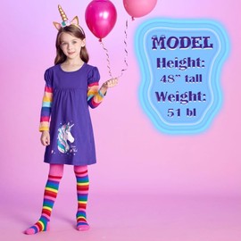 VIKITA Girls tights Cotton Leggings in Spring fall winter rainbow striped socks for Christmas 4T, F5008