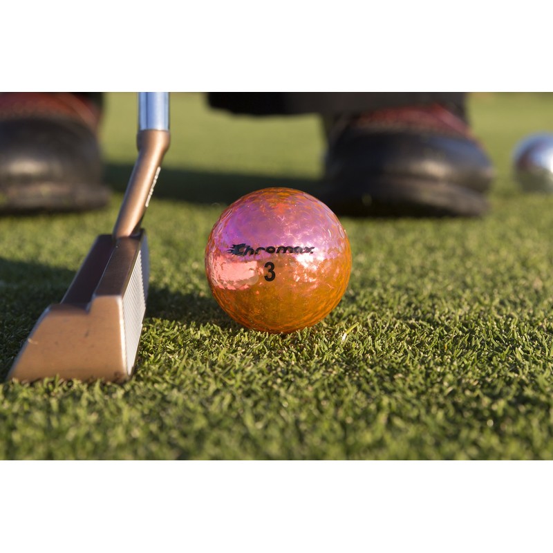 Chromax Metallic M5 Colored Golf Balls (3 Pack Tube), Pink