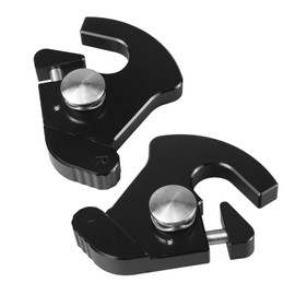 NICECNC Luggage Rack Docking Latch Clips Black Tail Frame Lock Rear Support Lock Compatible with Harley CVO Street Glide FLHXSE 2015-2020, Tour Pak Luggage Racks, Aluminum Rotary Latches, See Fitments