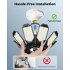 Adiding LED Garage Ceiling Lights 4 Pack w/ 8 Adjustable