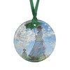 Christmas Tree Ornament, Porcelain Monet Woman with Parasol fine Art