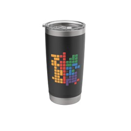 Nerdy Tetrominoes Block Puzzle Video Game Math Teacher Geek Stainless Steel Insulated Tumbler