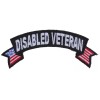 Ivamis Disabled Veteran Patch with American Flag Tips- 4x1.5 inch