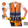 PB TECH Hi Vis Zipper Front High Visibility Reflective Vest