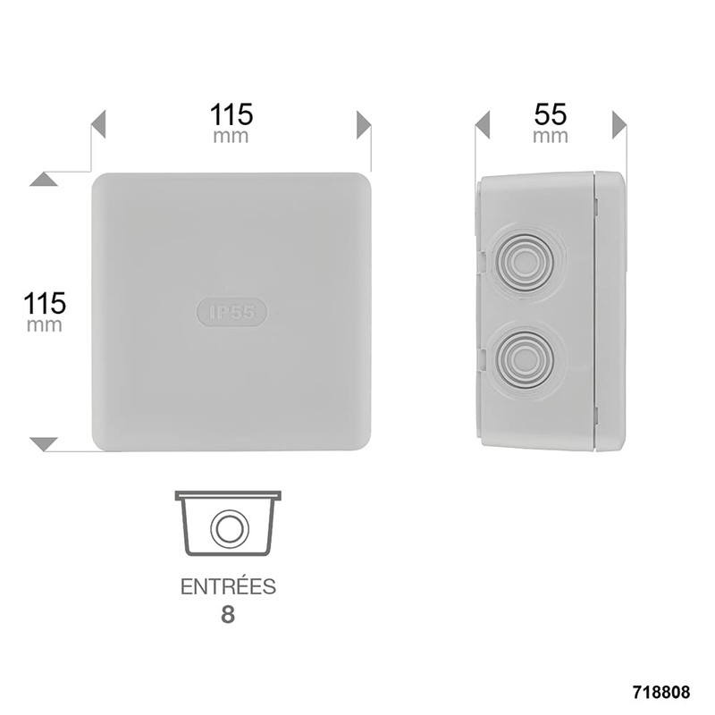 DEBFLEX - Waterproof Junction Box IP55 - for Secure Cable