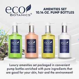 Hospitalidad diversificada, 10.14 oz. Amenities, Eco Botánicos, Complete Set