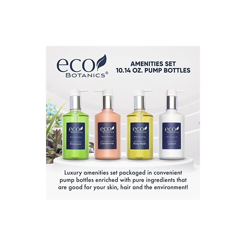 Hospitalidad diversificada, 10.14 oz. Amenities, Eco Botánicos, Complete Set