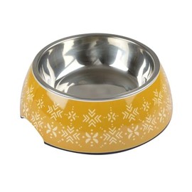 Love Story, Melamine Feeding Bowl, Removable Stainless Steel, 300 ml, Diameter 14.7 cm, Mix & Match Ethnic