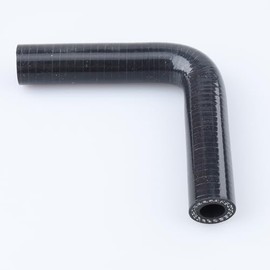 AC PERFORMANCE AC PERFORMANCE ID 7/16" (11mm) 90 Degree Elbow Coupler Universal Automotive Pure Silicone Hose Intercooler/Intake Piping, Leg Length 3.5" (90mm), Black