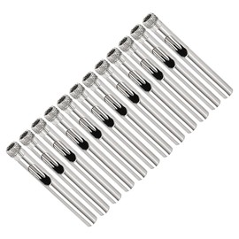 CoCud Diamond Drill Bits, 6mm Cutting Diameter, Nickel-plated Coating Diamond Core Drill Hole Saws - (Applications: for Glass Precision Drilling Bits Tools), 12-Pieces
