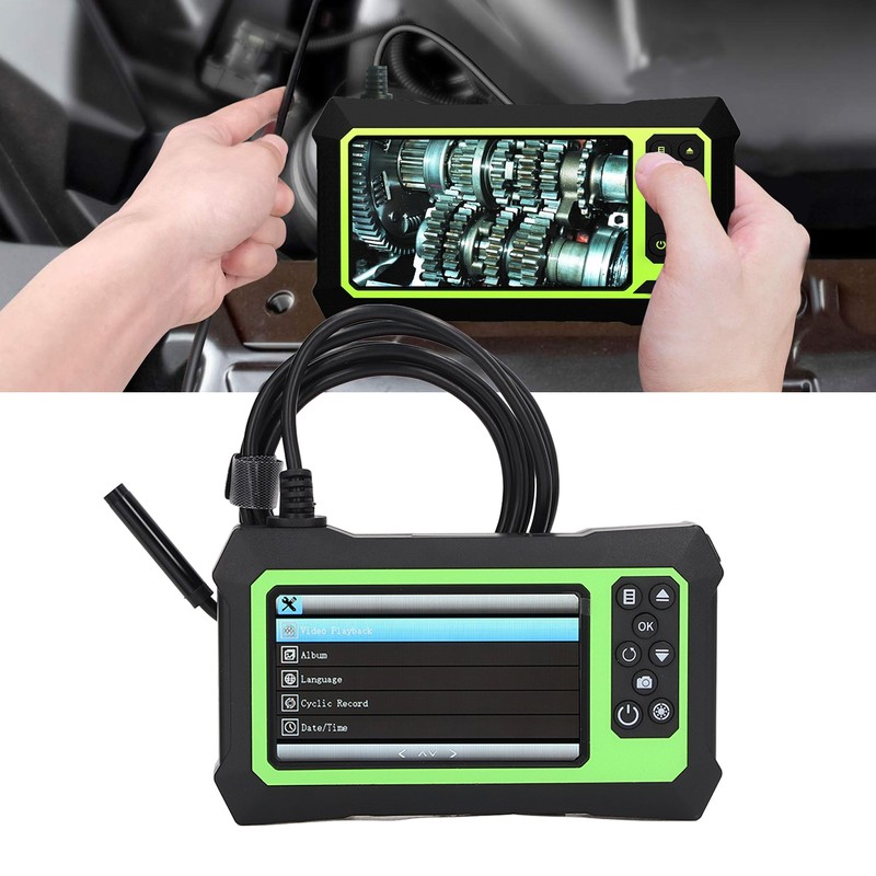 Endoscope 8mm Lens 4.3in LCD Screen Borescope Camera IP67 Waterproof