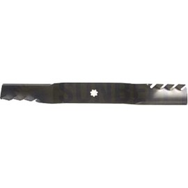 (2 Pack) Premium Mulching Toothed Replacement XHT Lawn Mower Blade Fits John Deere AM140973 | 21.375" x 2.5" / 7 Lobe Hole