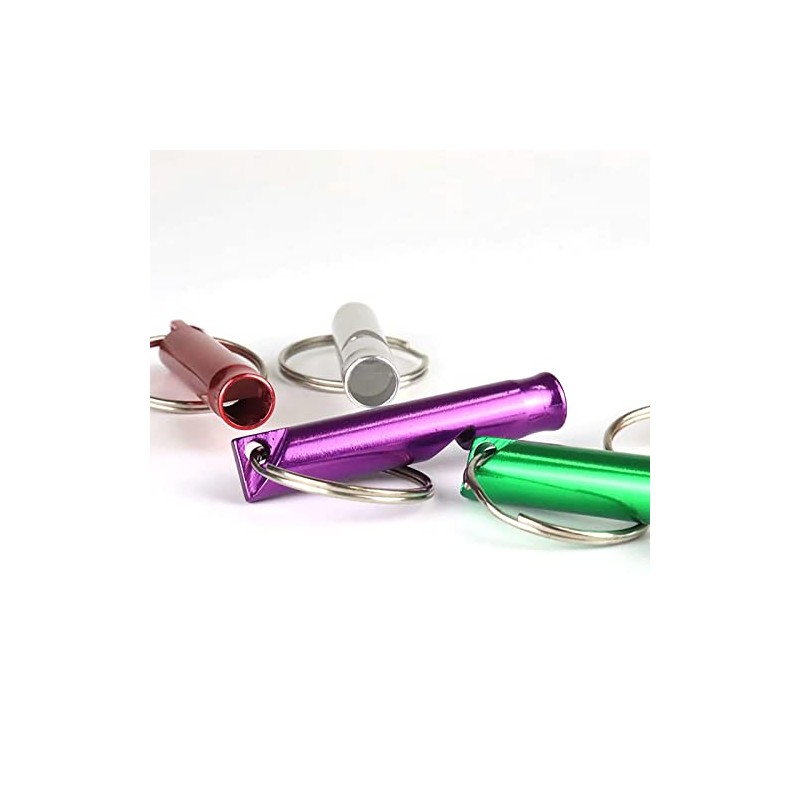 QUINTRA 5 Pieces Small Aluminium Whistle Wilderness Activities Fire Pipe