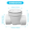 Cinsda 3" PVC Backwater Valve, 3 Inch Back Flow Preventer
