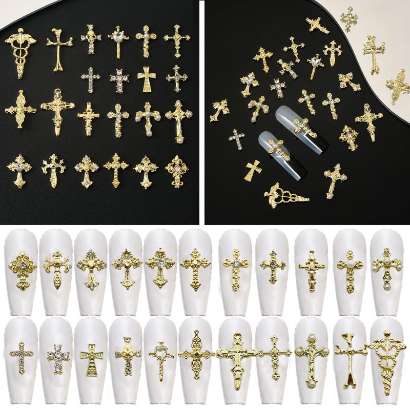 Yudisho 22 piezas de adornos de uñas en forma de