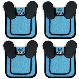 DOWN UNDER OUTDOORS 4 Pack Medium-Large Saddles with Adjustable Straps, Poultry Saver, Protector, Apron, Supplies, Care Products (Blue)