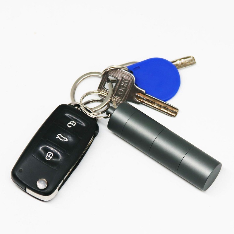 Portable Keychain Pill Case Holder, EFFIET 3 Compartments Metal Pocket