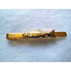 Unbranded #3 TIE BAR GOLD TONE FISH - MADE IN CZECH