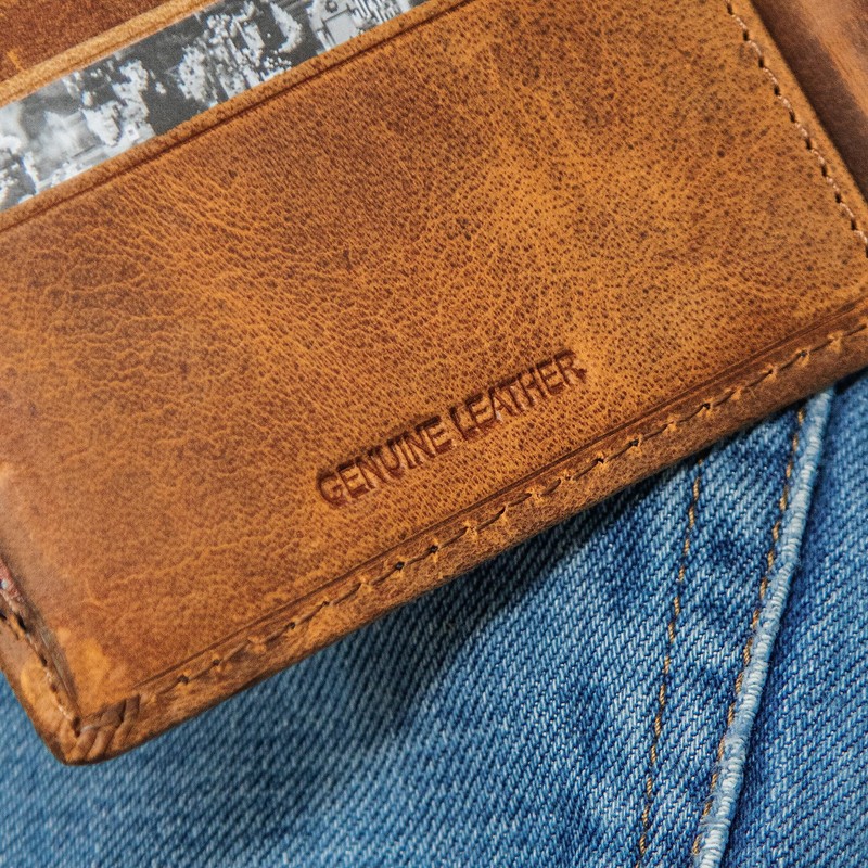 HOOEY Bi-Fold Leather Men's Wallet (Hawk - Brown/Navajo Serape)