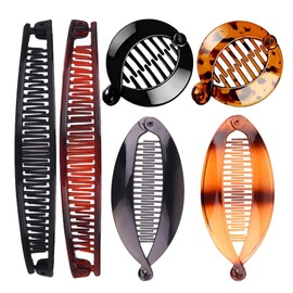 Banana Clip Dickes Haar, Banana Clip, 6 Stück Hochwertiger Kunststoff Banana Hair Clip Set Mit, Perfekt Für Alltag, Party, Bananenspange Haare Für Frauen Und Mädchen