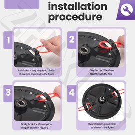 532180338 594935003 Weed Eater Trimmer Carrier Plate/532182217 Mow Ball Assembly/Mow Ball Bolt 532180334 for Husqvarna/Poulan PPWT60022 PPWT62522 HU625WT Trimmer Replaces 180338 174544 180334 182217