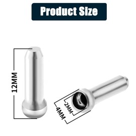 Tsathoggua 100 PCS Bike Brake Cable Ends - Durable Aluminum Alloy End Caps for Bicycles, MTB & Road Bikes