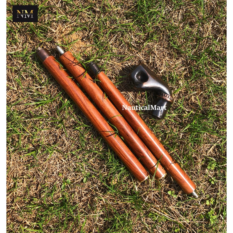 Brass Walking Cane Fisted Walking Stick Fist Cane Carved Walking