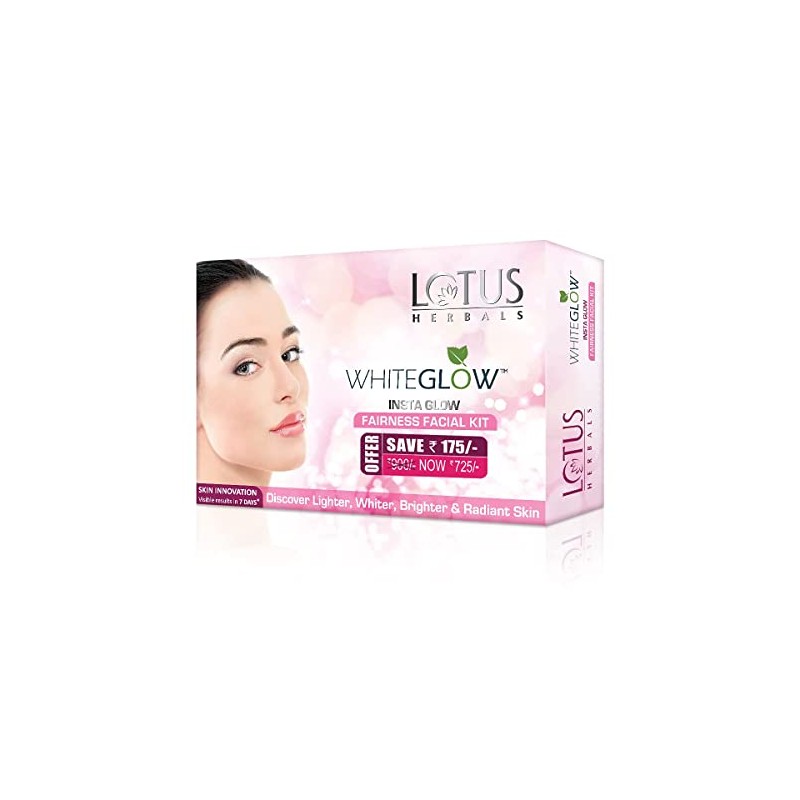 Lotus Herbals WhiteGlow Insta Glow Facial Kit | For Radiant