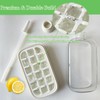 Ice Cube Bottle with Straw, Ice Cube Bottle, 2-in-1 Ice