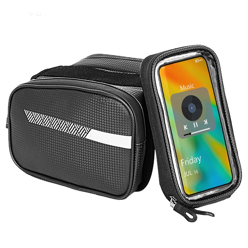 Cycling Phone Front Frame Bag Large Capacity Multifunction Waterproof Sensitive