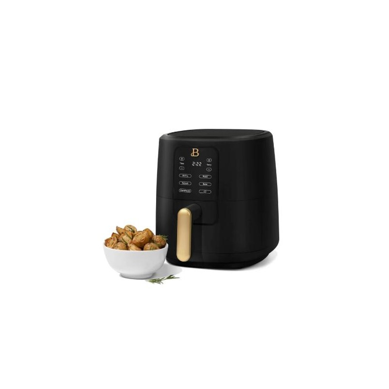 Beautiful 3 Qt Air Fryer with TurboCrisp Technology, Black Sesame