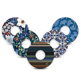 ExpressionMed - Adhesive Patches for Libre 3 (Pack of 5) - Made in The USA, Waterproof, Non-Fraying, Pre-Cut CGM Sensor Tapes (Cool Tones)