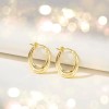 Aretes De Oro 14k Niña Mujer Dama Ovalados Joyería Regalos