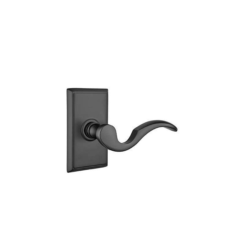 Emtek Passage Set, Rectangular Rosette, Cortina Lever, (Left Hand, Flat