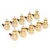 10pcs RCA Right Angle Adapter Male to Female Copper Gold