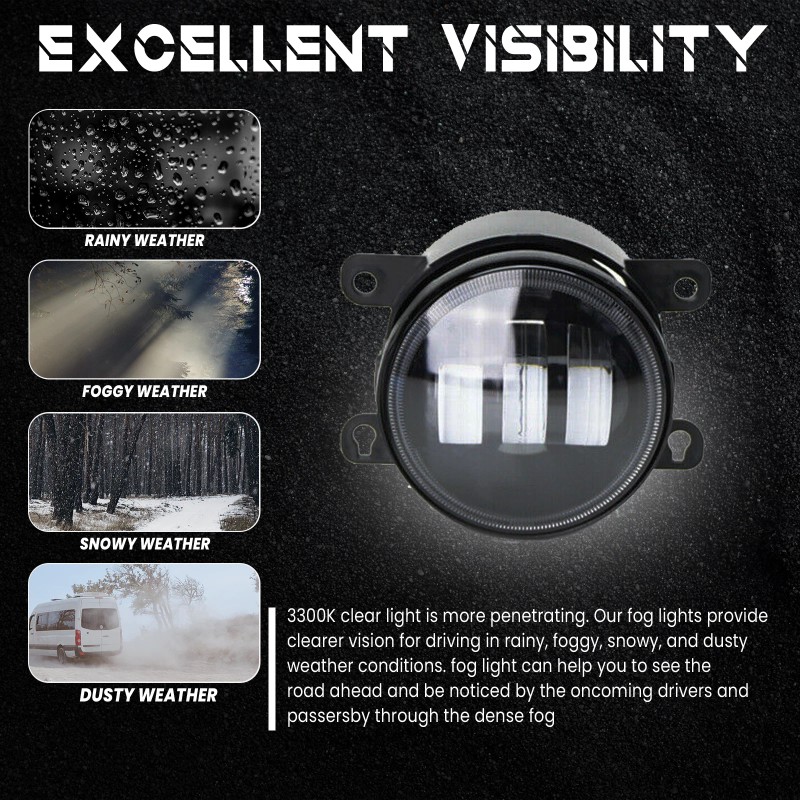 YLT Auto LED Fog Lights Driving Bumper Lamps For 2011