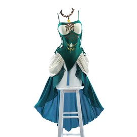 Haikyuu - Traje de baño de una pieza para mujer, diseño de anime con cordones, cintura hueca y collar, Verde, XL
