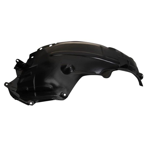 TRQ TRQ Front Left Rearward Inner Fender Liner Black Drivers