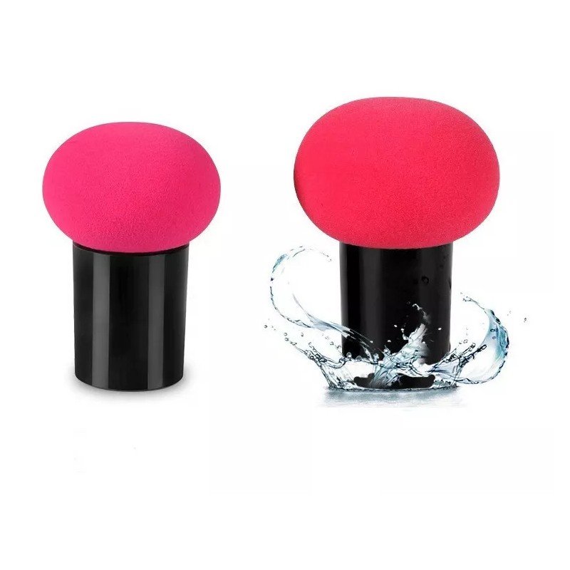 K&H Esponja Facial Para Maquillaje Suave Con Mango Y Estuche