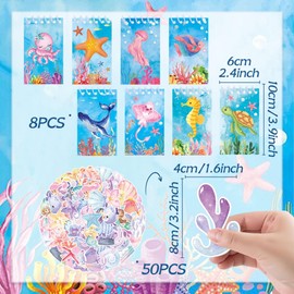 Under The Sea Party Bag Fillers DIY Animal Stickers Bag Ocean Sea Animals Party Favours Girls Birthday Party Supplies