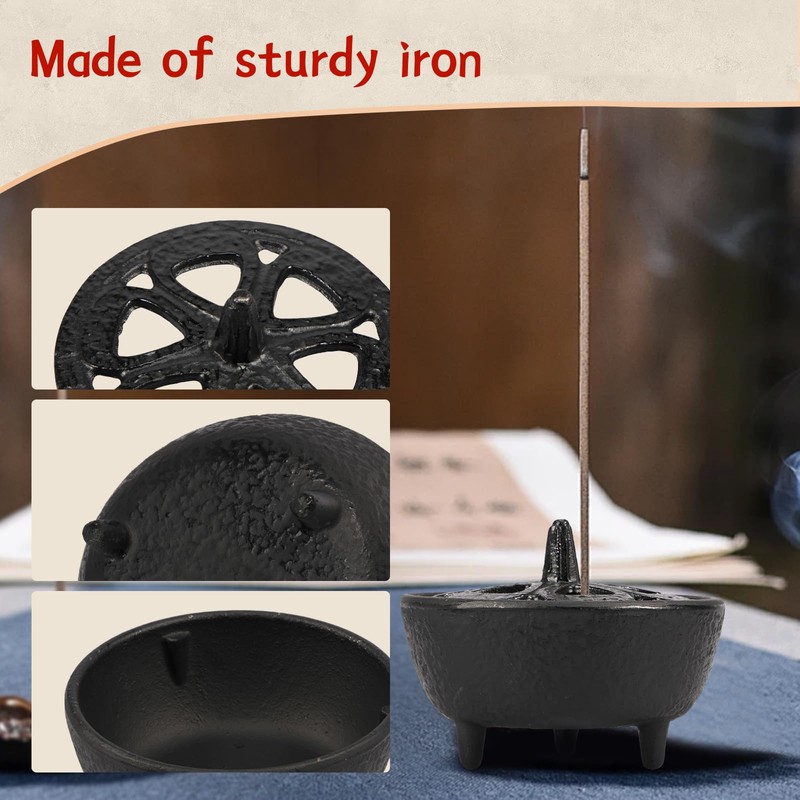 Incense Burner Zen Minded Cast Iron Incense Holder Incense Cone