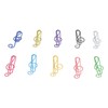 100Pcs Cute Note Paper Clips 10 Colors Metal Music Note