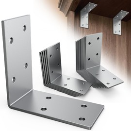 15 Pcs L Brackets Heavy Duty 12-ga Angle Fastener 3"x3" Angle Iron Galvanized L Shape Corner Brace Large Corner Bracket for Wood 90 Degree Corner Screw Bracket for Furniture,Bed,Timber,Shelf Brackets